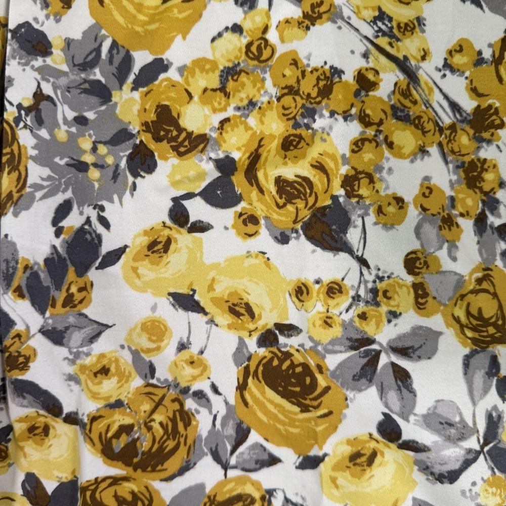 NWT B. Smart Sundress Size 16 Yellow Grey Floral Strapless Mini Sundress - Picture 2 of 9